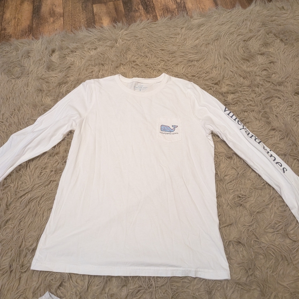 Vineyard Vines White Long Sleeve Tee